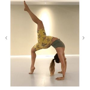 BRAND New Zazamona Sunbaked Flora floral biker shorts leggings organic cotton